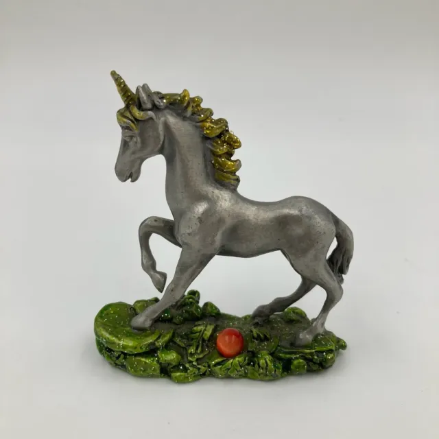 Pewter Fantasy Unicorn Figurine Mythical Miniature