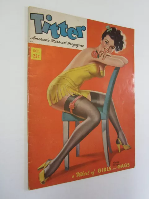 Titter Magazine Vol. 11 #2  Oct. 1954, VG+ Great Peter Driben Cover!