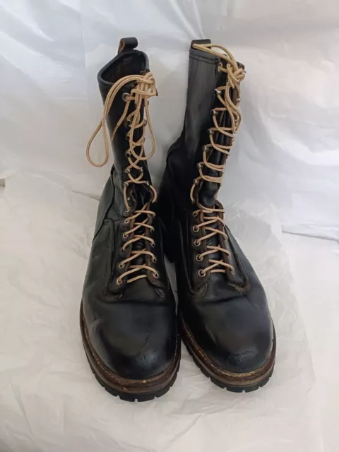 VTG RED WING Heritage steel toe vibram sole Black Men’s logger Boots ...