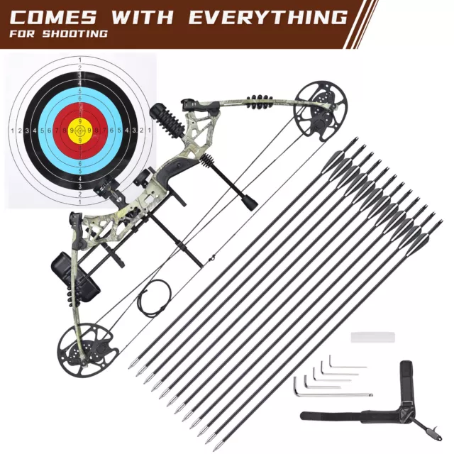 Yescom Left Hand Compound Bow Draw 70Lbs For Adult Professional Hunting Bow