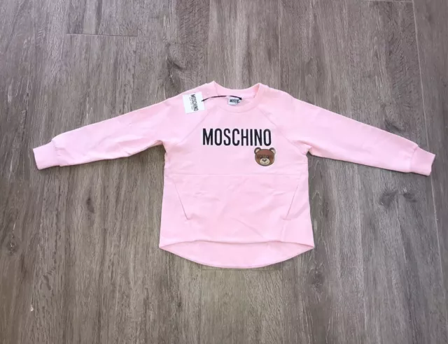 Moschino Girl Pink Hologram Jumper RRP £120 ‼️ BNWT AGE 6 YRS