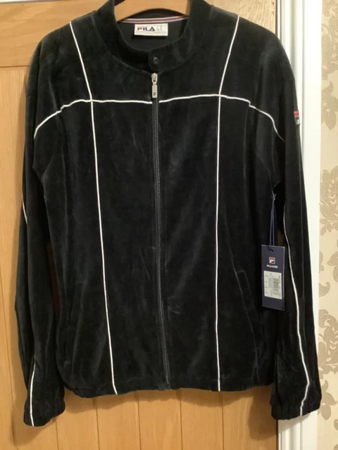 VINTAGE FILA TERRINDA Tusk Velour Track Top Black Medium 60.00 PicClick UK