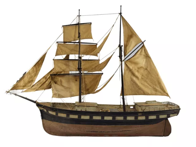 Blechspielzeug Segelschiff um 1890 imposante 115 cm lang uralt