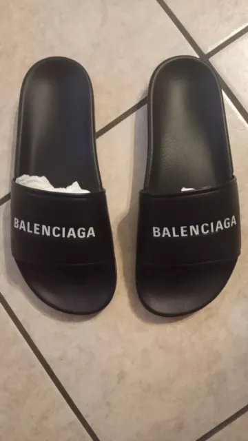 BALENCIAGA CIABATTE SANDALO in pelle e gomma uomo nere EUR 250 00 PicClick IT