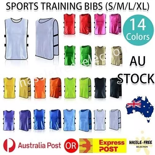 Sports Training Bibs Vests Soccer Football Rugby Cricket Basketball Netball Team