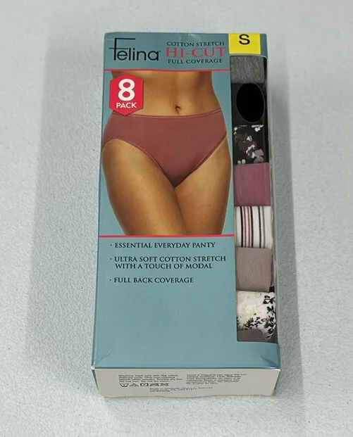 Felina blackBow Bikini Ultra Soft Cotton Stretch Tagless Panties (8 Pack) :  : Clothing, Shoes & Accessories