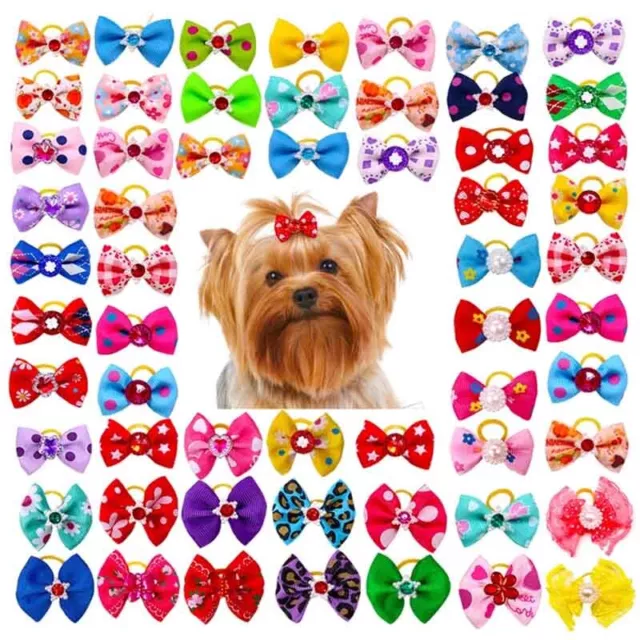 10 pz fiocco di capelli per cani di piccola taglia gatto animale domestico cucciolo opere accessori cura
