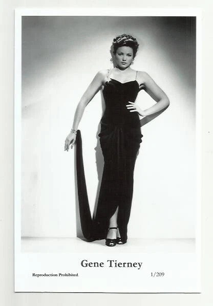(Bx30) Gene Tierney Swiftsure Photo Postcard (1/209) Filmstar Pin Up Glamor