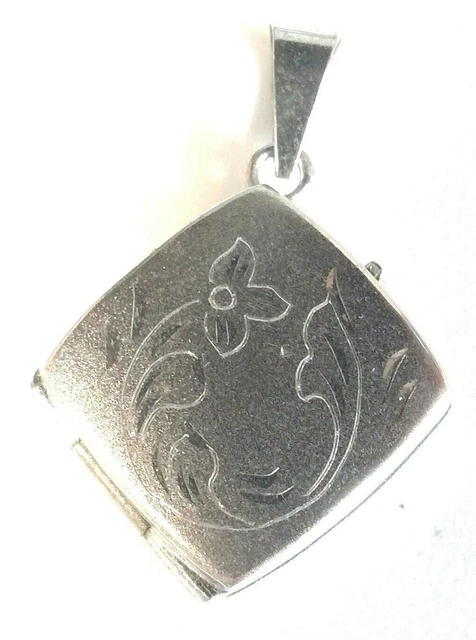 Bellissimo Medaglione Per Foto Con Motivo Floreale In Argento 835