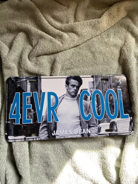 4EVR COOL James Dean License Plate Tag Wall Sign Man Cave