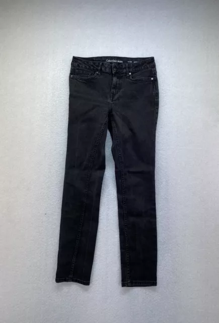 Calvin Klein Womens Size 4 Black Mid Rise Ultimate Skinny Jeans