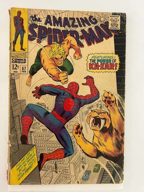 The Amazing Spider-Man #57 Silver Age 1967 Marvel Comic Book