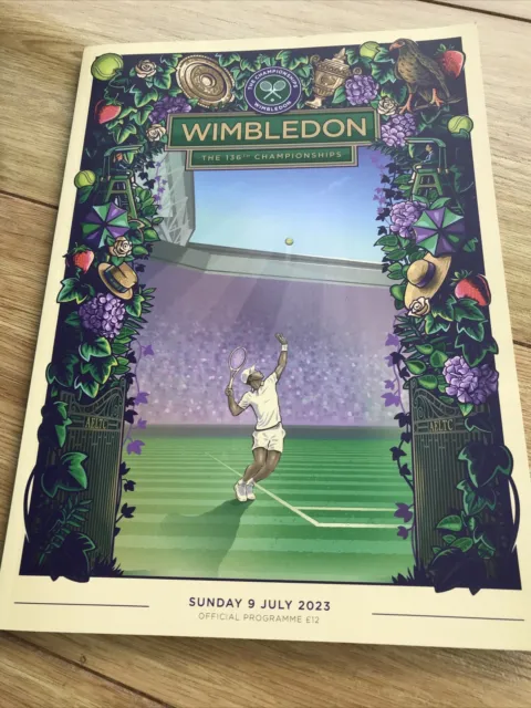 Wimbledon 136th Championships Tennis Official Programme Sunday 9 July 2023