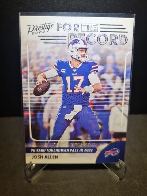 Josh Allen Buffalo Bills Nfl Panini Prestige 2023 For The Record