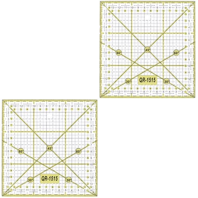 2 Pc Patchwork Ruler Square Ruler Quilting Quilting Rulers Square Foot