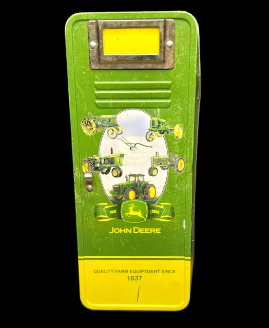 John Deere Novelty Collectible  Mini Locker Bank Tin Storage 6.75" AS IS