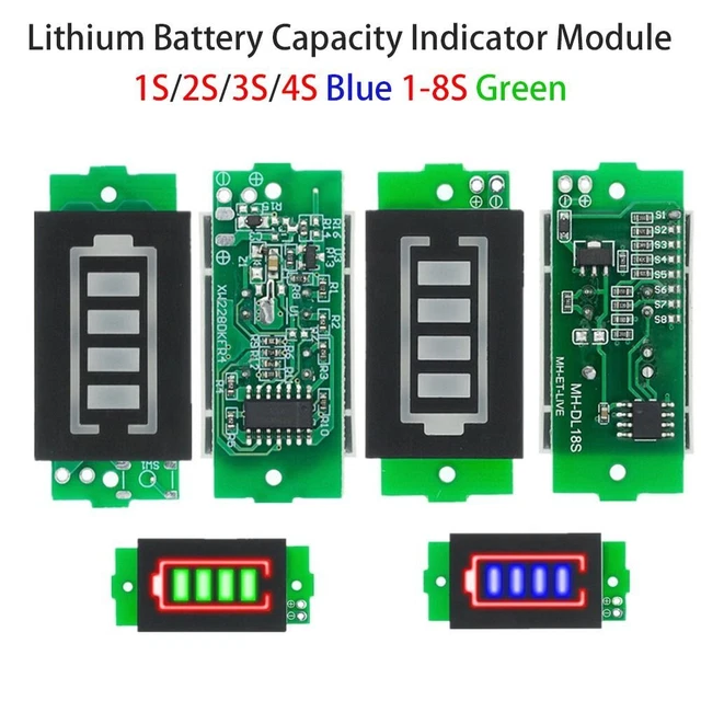 de capacité de batterie Li-ion Testeur de puissance au lithium Affichage bleu