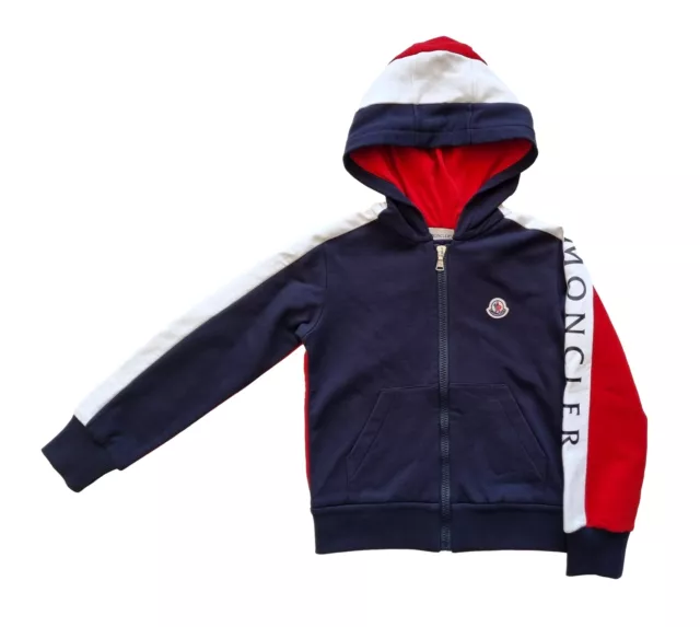 MONCLER junior felpa con cappuccio maglia da bambino 8G75720 blu