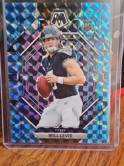 Will Levis 2023 Panini Mosaic Reactive Blue Prizm RC Tennessee Titans Rookie