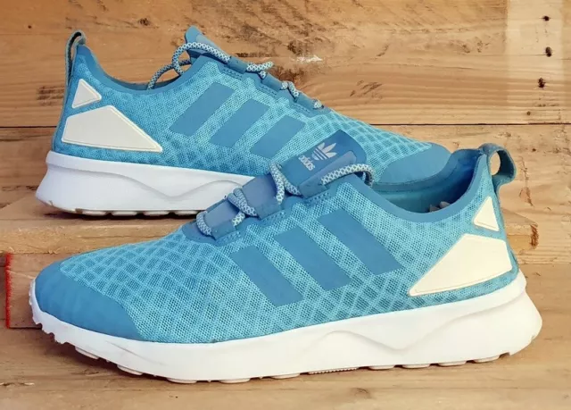 ADIDAS ZX FLUX Adv Verve Textile Trainers S75363 Baby Blue UK8 US9