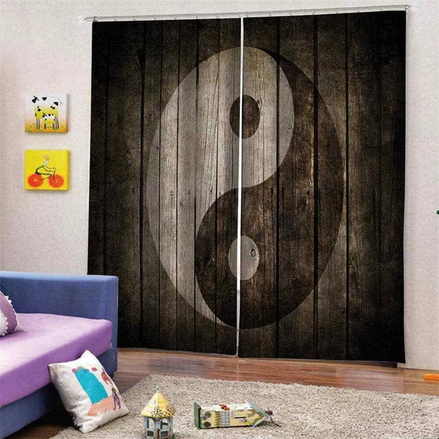 Eight Diagrams of Metaphysics Printing 3D Blockout Curtains Fabric Window