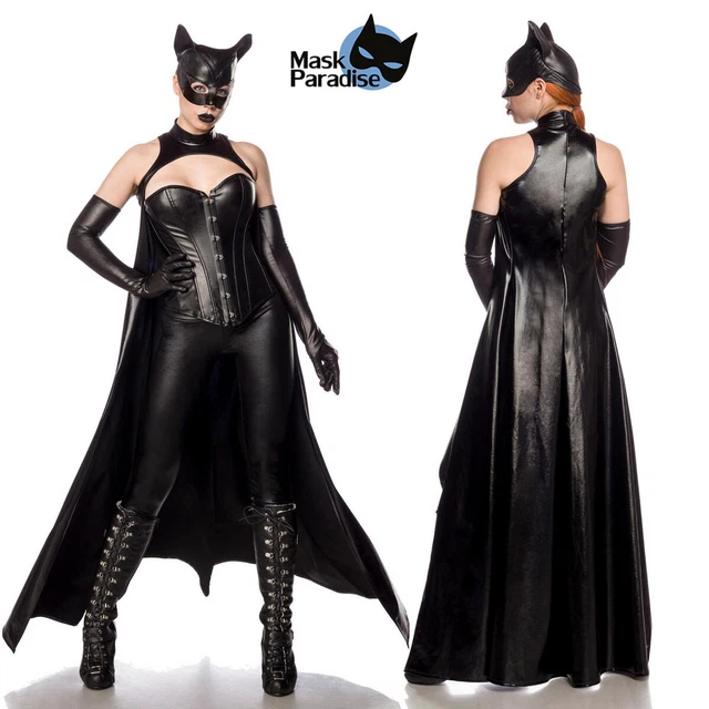 COSTUME CARNEVALE DONNA Catwoman Batgirl Travestimento Vestito