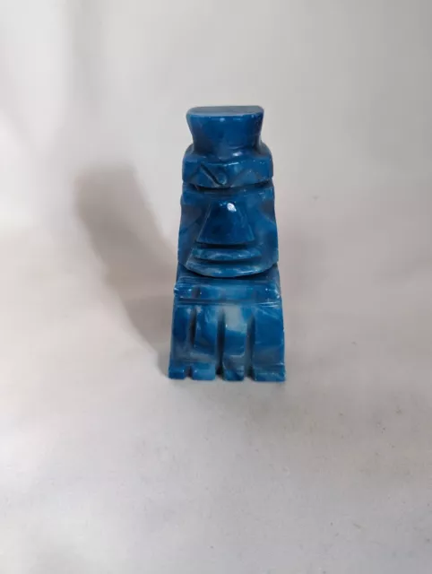 AZTEC MAYAN BLUE carved chess piece - replacement bishop $8.00 - PicClick