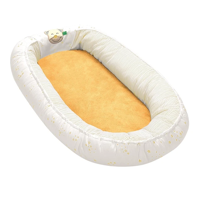 Odenwälder Wendebabynest Nestchen Kuschelnest zum Wenden Sterne mustard TOP