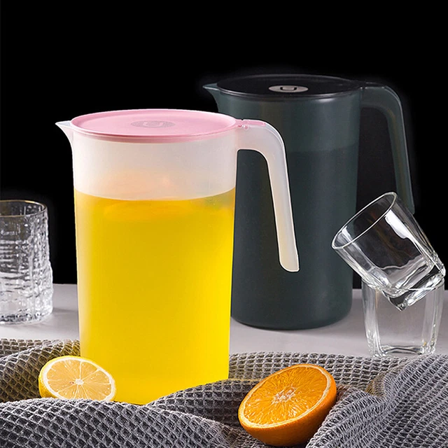 Carafe à Eau Transparente SMELEYOU 4L - Pichet Avec Couvercle - Pour Boissons Froides Ou Chaudes