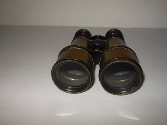 RARE ORIGINAL LATE 1800's to WWI WAR AUDEMAIR PARIS BRASS FIELD BINOCULARS