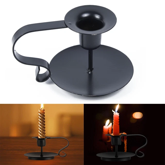 Noir Fer Thé Bougie Fer Support Mariage Fête Décoration Ornement Vente