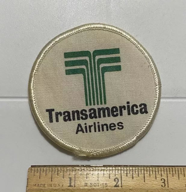 Vintage Transamerica Airlines Trans International Airlines TIA Round Patch Badge