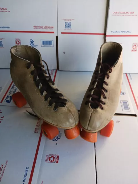 Vintage Riedell Sure Grip Super X Rental Roller Skates Size 8 Lot 8-20