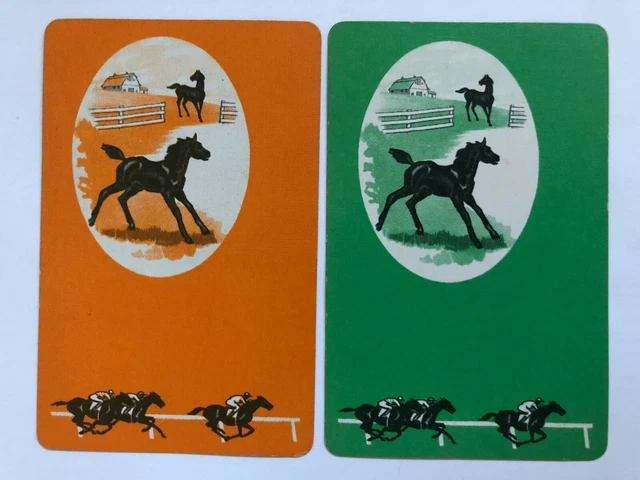 VINTAGE SWAP PLAYING Cards Monochrome Thoroughbred Racehorse Race ...