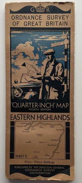 Ordnance Survey Of Great Britain Quarter Inch Map, Fourth Edition, 1950s