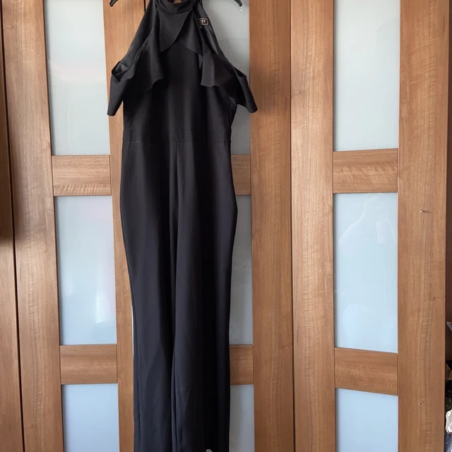 Lypsy Black Cold Shoulder Jump Suit 12