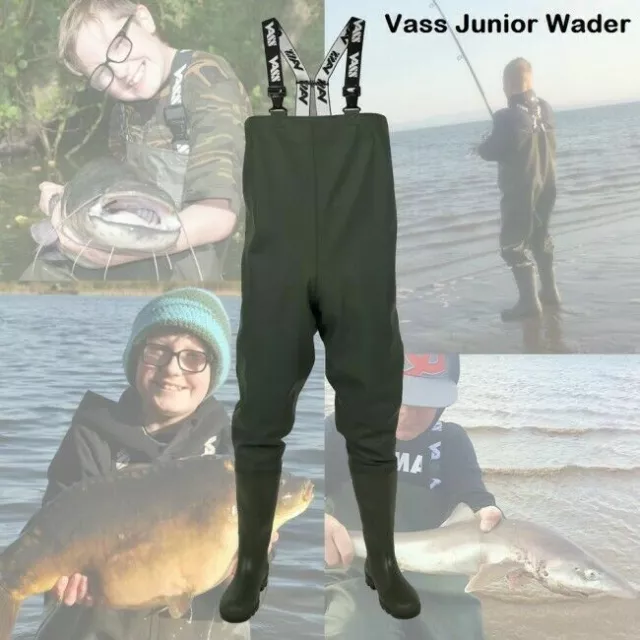 VASS TEX 600 Junior Kids Women Series Chest Wader VA600-70J - Carp Fishing  *New £65.98 - PicClick UK