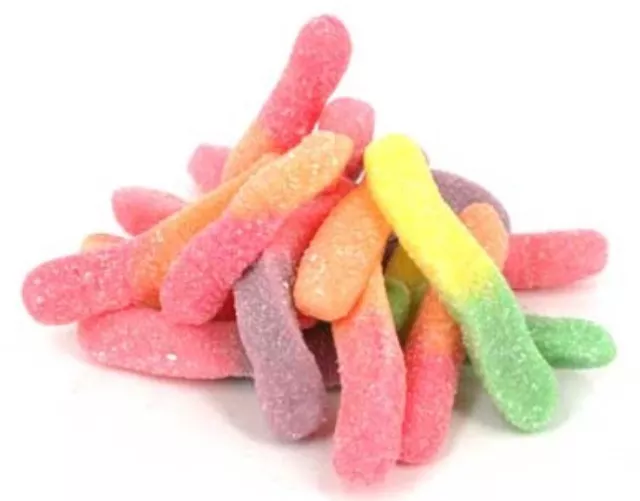 5kg SOUR NEON WORMS GLUTEN FREE BULK LOLLIES JELLY CANDY BUFFET SWEETS PARTY