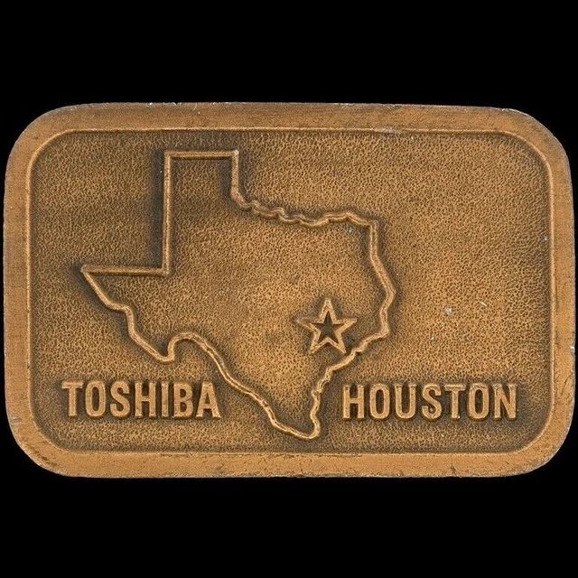 Toshiba Internazionale Corp Houston Texas Tic Olio Gas Oilfield 80 Vtg Cintura