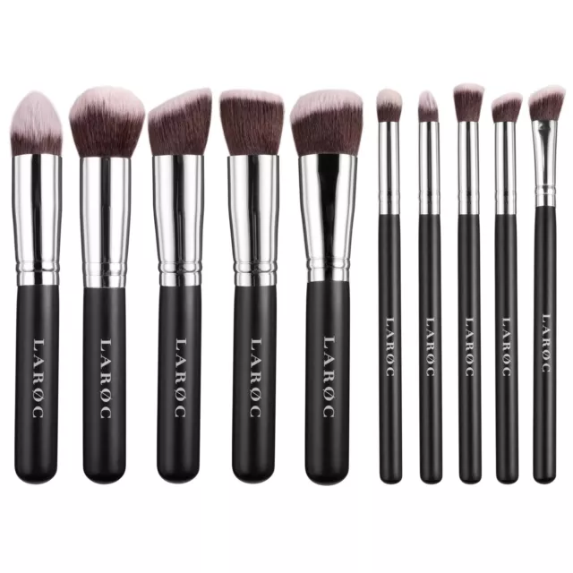 10pc Makeup Brush Set | Kabuki Make Up Brushes Set, Including Foundation Brushes