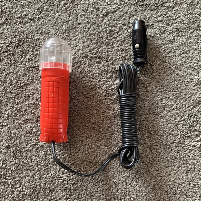 VINTAGE  HOLLYWOOD ACCESSORIES AUTOMOBILE TROUBLE SERVICE LIGHT RED working MINT