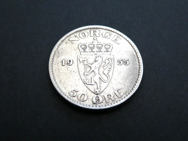 Norway 50 Ore 1955 Km#402 Ef Condition 1100499/500