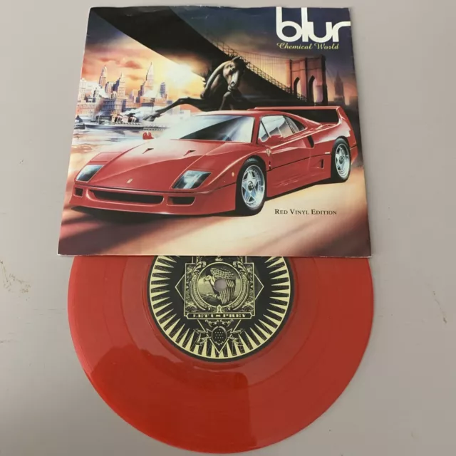 Blur Chemical World / Maggie May 7" Red Vinyl Single Record Limited Edition 1993