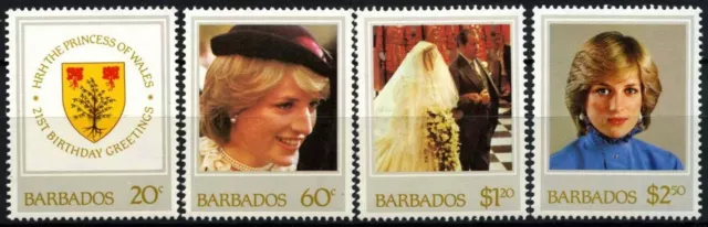 Barbados 1982 SG#705-8 Princess Of Wales 21st Birthday MNH Set #D43109