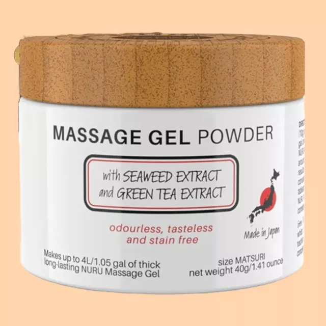 Nuru Massage Gel Powder 40g Makes 4 Litre for Massage Therapy with Seaweed