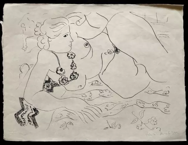 Henri Matisse, Litografía 1960 ( Nudo Schiele Braque Léger )