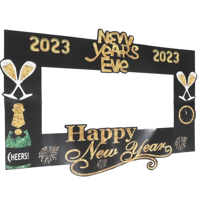 Año Nuevo Fiesta Marco de fotos Año Nuevo Tema Decoración Fiesta Suministro Papel Foto Fr