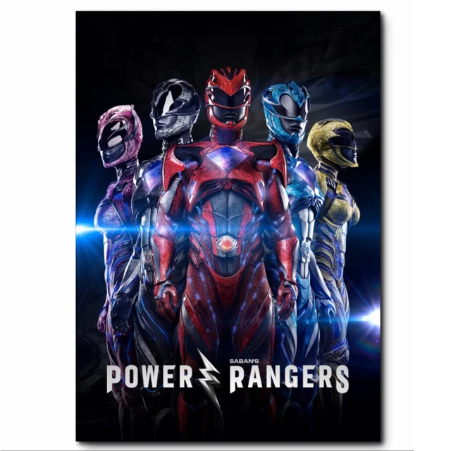 Power Rangers Movie Rug THE POWER RANGERS Movie Artwork Printed on Sheet Metal Waterproof £5.09 ...