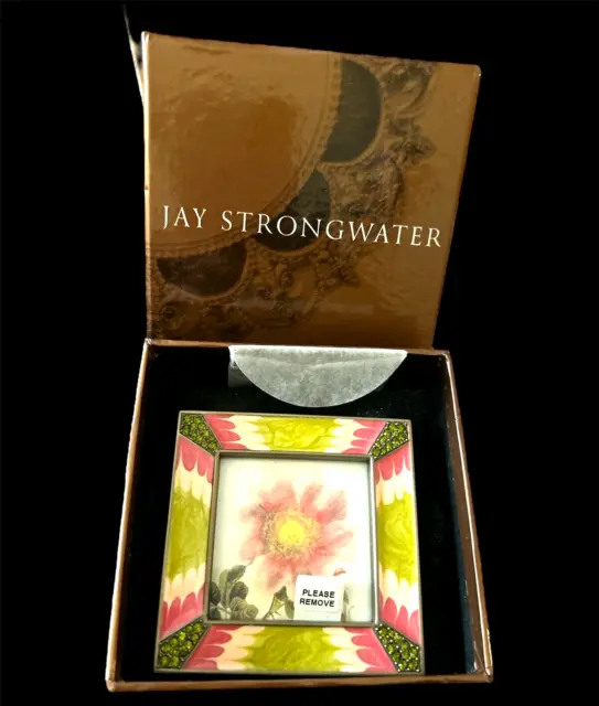 JAY STRONGWATER LELAND PAVE CORNER 2" SQUARE PICTURE FRAME New In Box