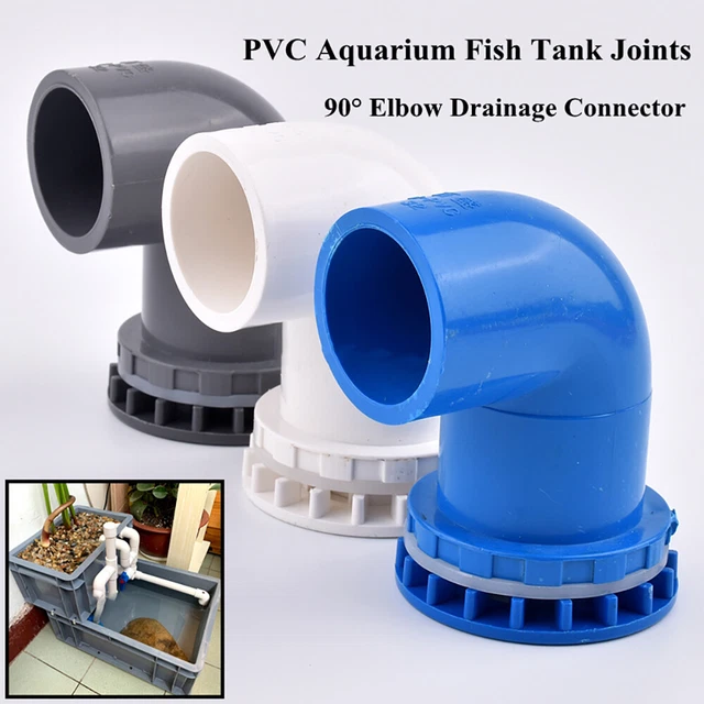 PVC ELBOW 90° Fittings Tank Connector/Bulkhead Pipe Fitting For Fish